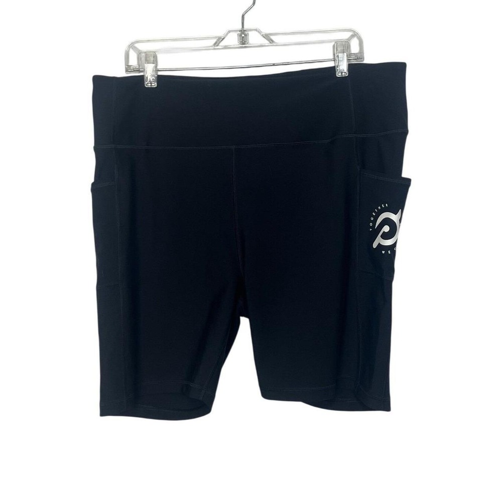 Peloton Biker Shorts Women 3X Black High Waist Pockets Athletic Cycling Yoga Gym